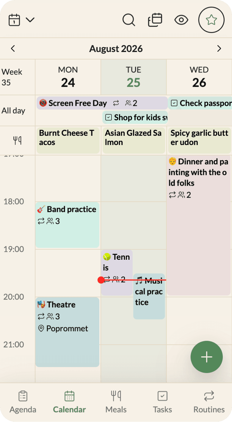 Calendar view