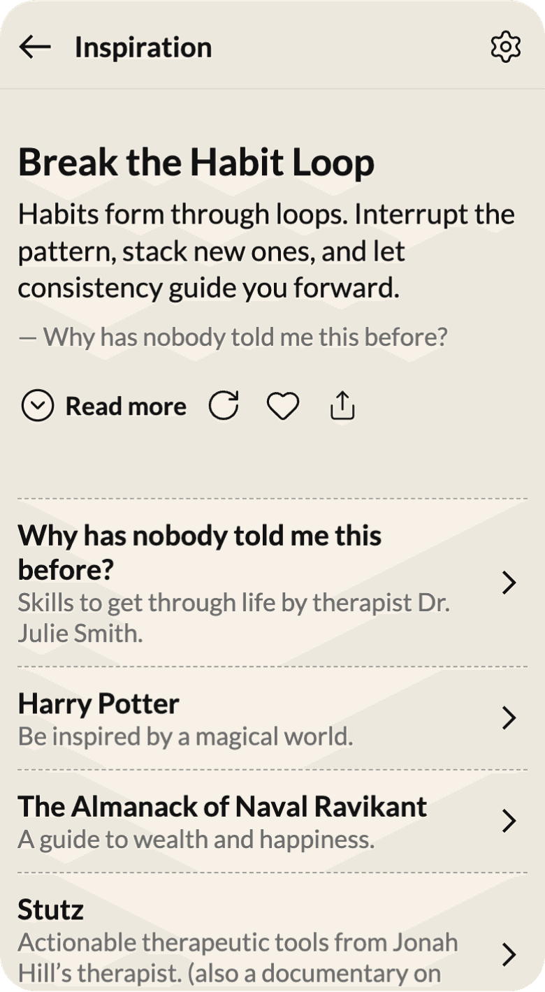 Inspiration view